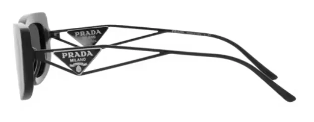 Lunettes de Soleil Prada PR 14YS 1AB5S0 - Monture métallique noire pour femme vue 3
