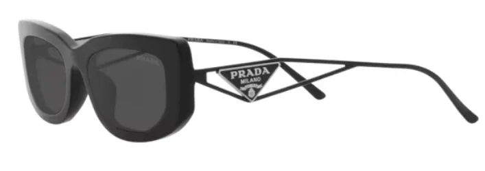 Lunettes de Soleil Prada PR 14YS 1AB5S0 - Monture métallique noire pour femme vue 4