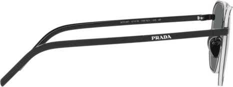 Lunettes de soleil Prada PR 59YS 1AB5Z1 - Monture métal noir - Homme vue 3