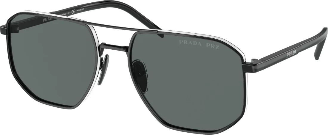 Lunettes de soleil Prada PR 59YS 1AB5Z1 - Monture métal noir - Homme