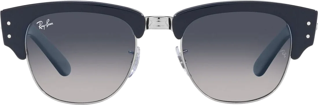 Lunettes de soleil Ray-Ban Mega Clubmaster RB0316S 1366/78 - Monture bleue unisexe vue 2