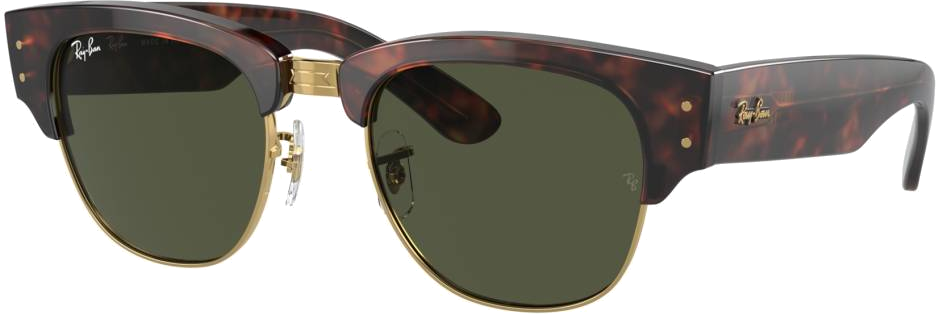Lunettes de soleil Ray-Ban Mega Clubmaster RB0316S 990/31 écaille de tortue - 53-21 vue 2