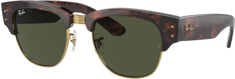 Lunettes de soleil Ray-Ban Mega Clubmaster RB0316S 990/31 - Monture écaille unisexe vue 2