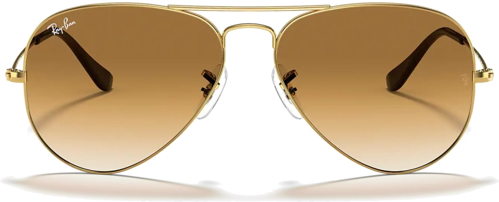 Lunettes de soleil Ray-Ban Aviator RB3025 001/51 dorés verres dégradés - 58-14 / Marron vue 3