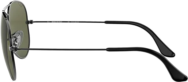 Lunettes de soleil Ray-Ban Aviator RB3025 004/58 - Monture métal argent - Verres polarisés verts - Unisexe vue 3