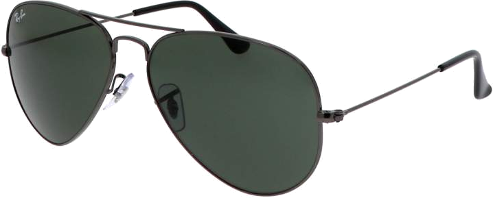 Lunettes de soleil Ray-Ban Aviator Classic gun metal RB3025 W0879 forme pilote - 58-14 vue 2