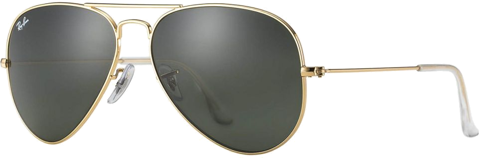 Lunettes de soleil Ray-Ban Aviator Large RB3025 W3234 - Monture or métal, verres verts - Unisexe vue 3