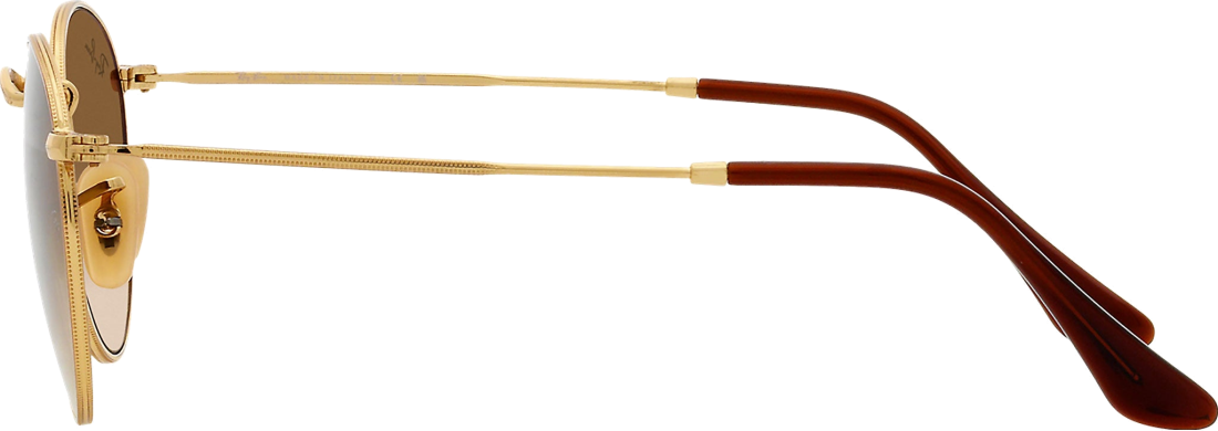 Lunettes de soleil Ray-Ban Round Metal RB3447 001/51 rondes marron - 47-21 vue 2