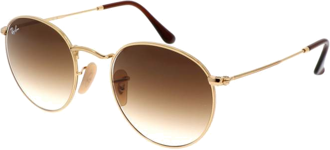 Lunettes de soleil Ray-Ban Round Metal RB3447 001/51 rondes marron - 47-21 vue 3