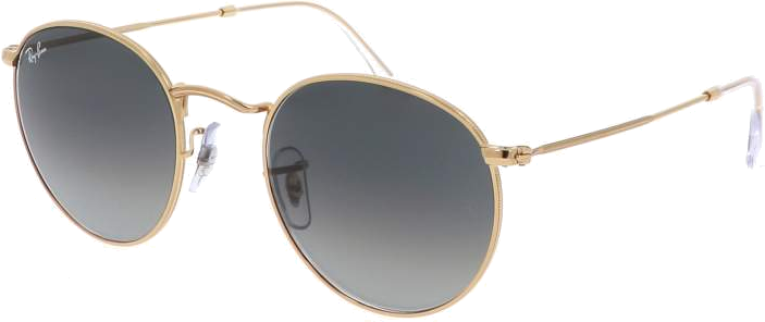 Lunettes de soleil Ray-Ban Round Metal RB3447 001/71 Rondes dorés or - 53-21