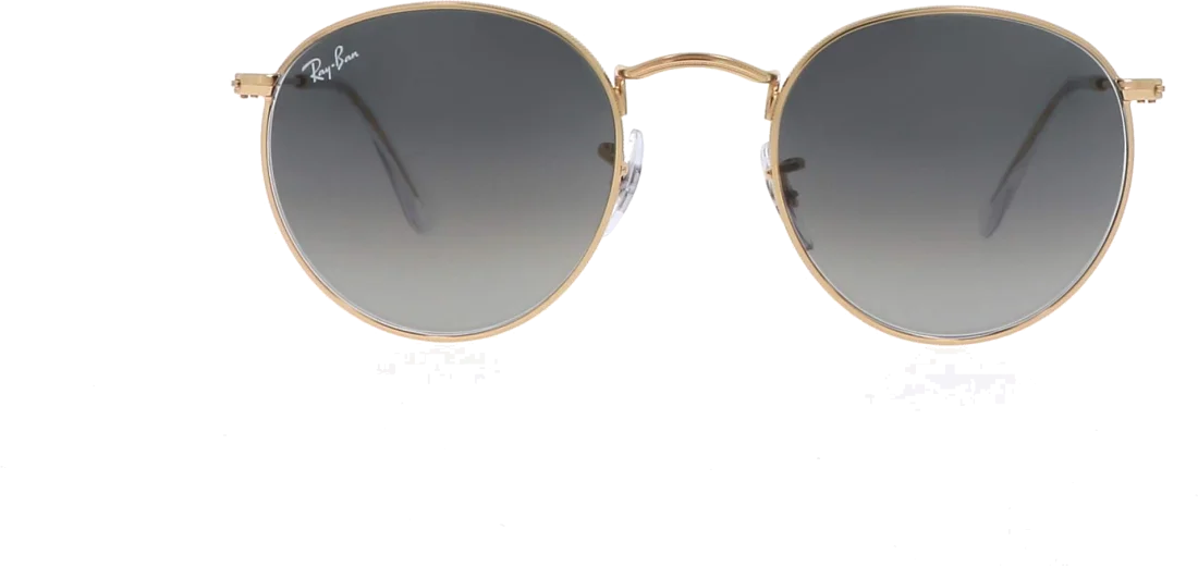 Lunettes de soleil Ray-Ban Round Metal RB3447 001/71 - Monture ronde or unisexe vue 2