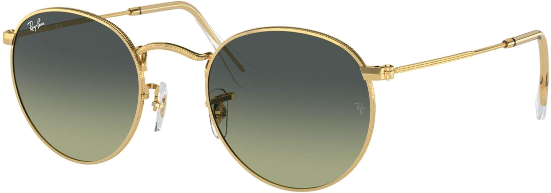 Lunettes de soleil Ray-Ban Round Metal RB3447 001/BH Rondes Arista doré gold - 53-21 vue 2