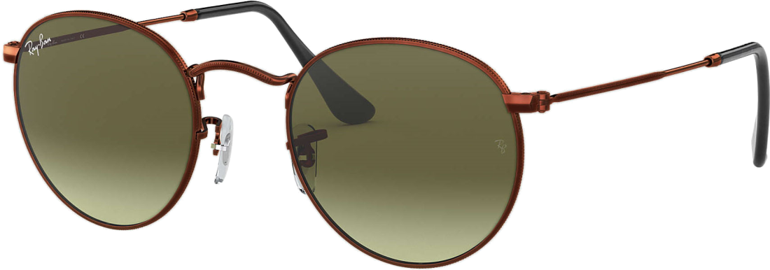 Lunettes de soleil Ray-Ban Round Metal RB3447 9002/A6 Rondes bronze cuivre