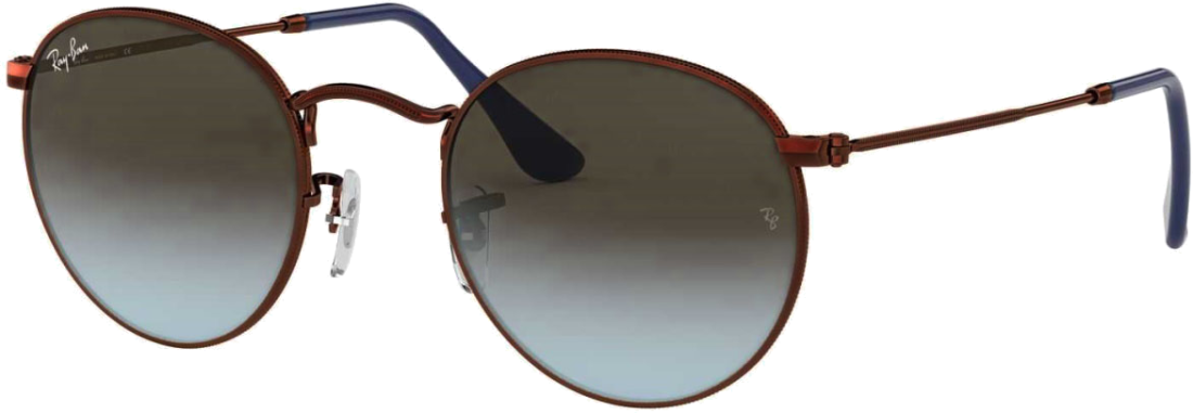 Lunettes de soleil Ray-Ban Round Metal RB3447 9003/96 marron cuivre