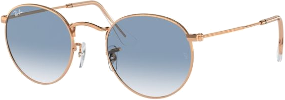 Lunettes de soleil Ray-Ban Round Metal RB3447 9202/3F Rondes dorés or rose - 50-21 vue 2
