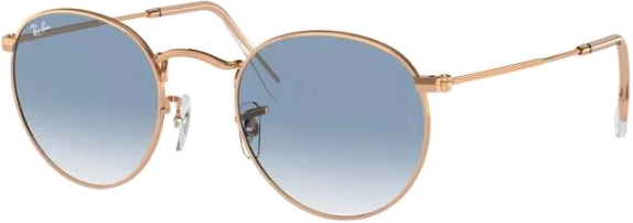 Lunettes de soleil Ray-Ban Round Metal RB3447 92023F - Monture ronde or rose - Unisexe vue 2