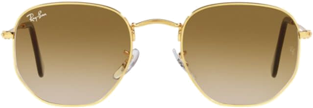 Lunettes de soleil Ray-Ban Hexagonal Flat Lenses RB3548 001/51 marron dégradés - 54-21 vue 2