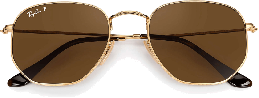 Lunettes de soleil Ray-Ban RB3548N 001/57 - Monture or doré unisexe, verres polarisés marron vue 2