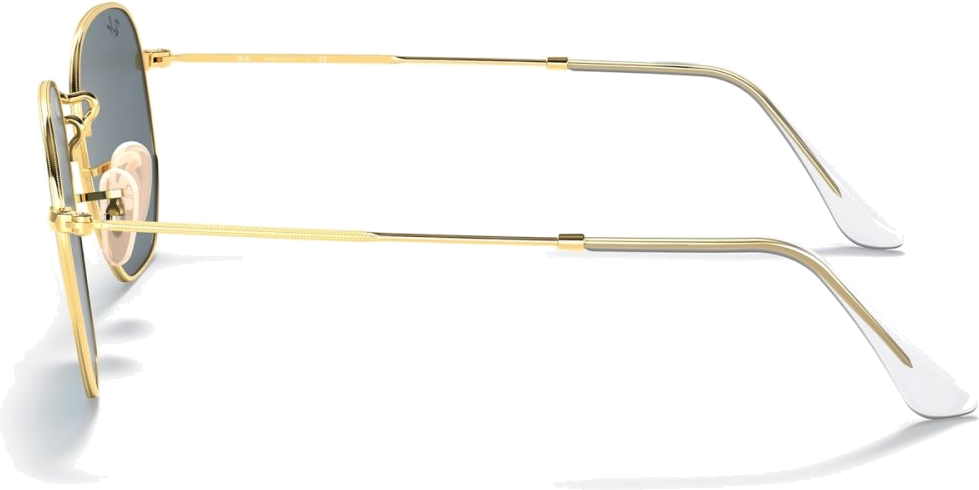 Lunettes de soleil Ray-Ban RB3548N 001/R5 - Monture hexagonale or vue 3