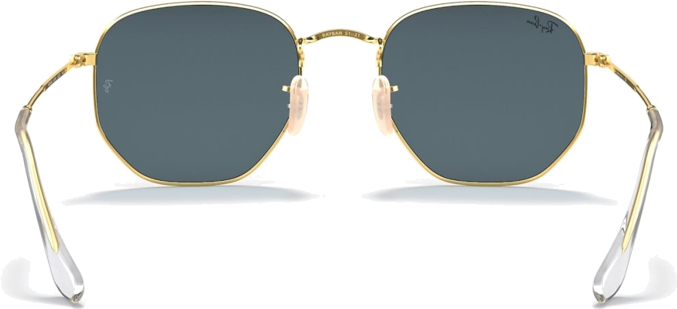 Lunettes de soleil Ray-Ban RB3548N 001/R5 - Monture hexagonale or vue 4