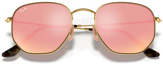 Lunettes de Soleil Ray-Ban RB3548N 001/Z2 - Monture Or Rosé & Verres Miroir Rose - Unisexe vue 3