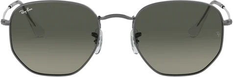 Lunettes de soleil Ray-Ban RB3548N 004/71 - Monture hexagonale métal gris - Unisexe vue 2