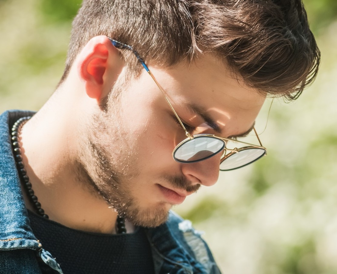 Lunettes de soleil Ray-Ban Round Double Bridge RB3647N 001/9U OR Verres dégradés miroir - Bleu vue 4