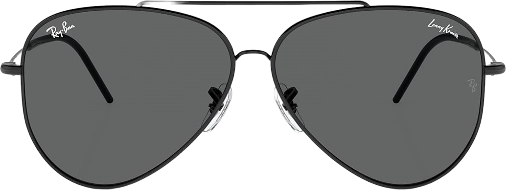 Lunettes de soleil Ray-Ban RBR0101S 002/GR Aviator Reverse Noir Gris - Edition Limitée Lenny Kravitz vue 2