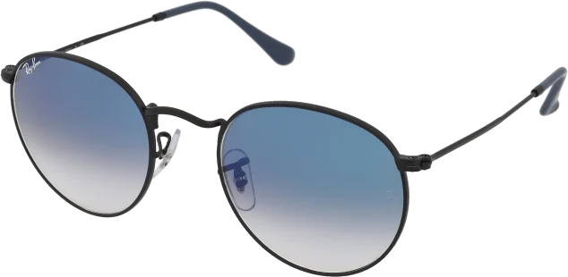 Lunettes de soleil Ray-Ban Round Metal RB3447 006/3F - Noir mat - Unisexe