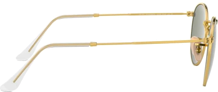 Lunettes de soleil Ray-Ban RB3447 001/58 - Monture ronde métal or mat, verres vert polarisés - Unisexe vue 3