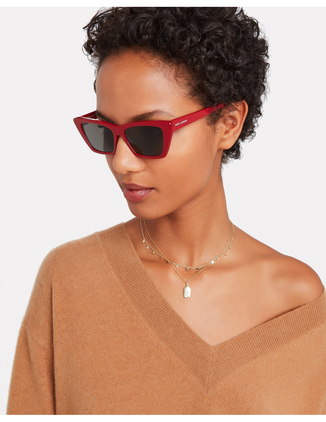 Lunettes de soleil Saint Laurent SL 276 MICA - Rouge vue 3