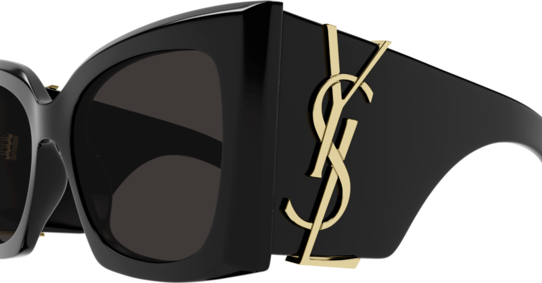 Lunettes de Soleil Saint Laurent SL M119 BLAZE Monogram YSL en acétate - Noir vue 4