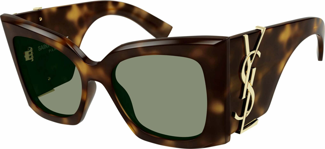 Lunettes de Soleil Saint Laurent SL M119 BLAZE Monogram YSL en acétate - Ecaille vue 2