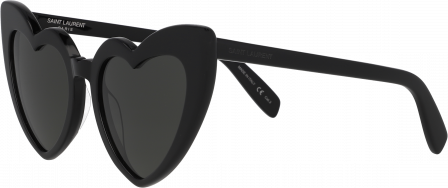 Lunettes de soleil Saint Laurent New Wave Loulou SL 181 forme coeur en acétate - Noir vue 2