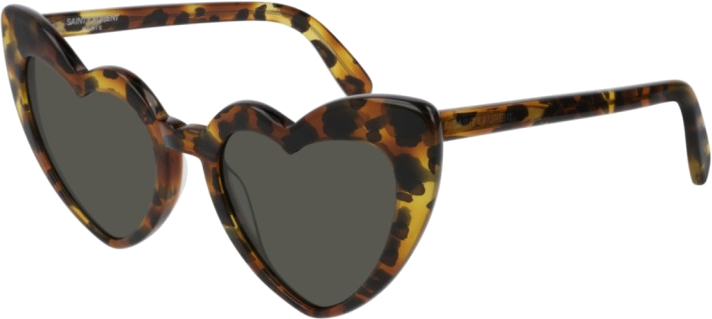 Lunettes de soleil Saint Laurent New Wave Loulou SL 181 forme coeur en acétate - Ecaille vue 3