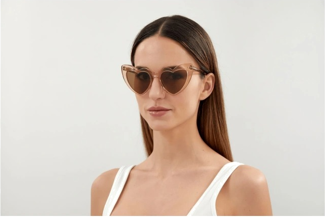 Lunettes de soleil Saint Laurent SL181 Loulou New Wave - Forme cœur acétate pour femme vue 8