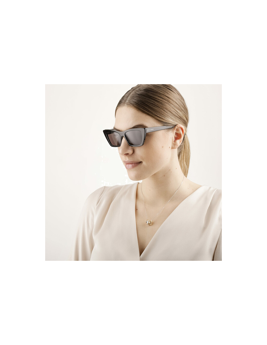 Lunettes de soleil Saint Laurent SL 276 MICA - Noir vue 4