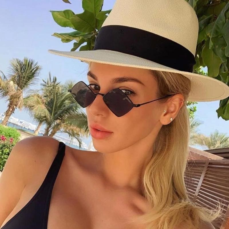 Lunettes de soleil Saint Laurent New Wave SL 302 LISA métal à forme géométrique - Noir vue 5