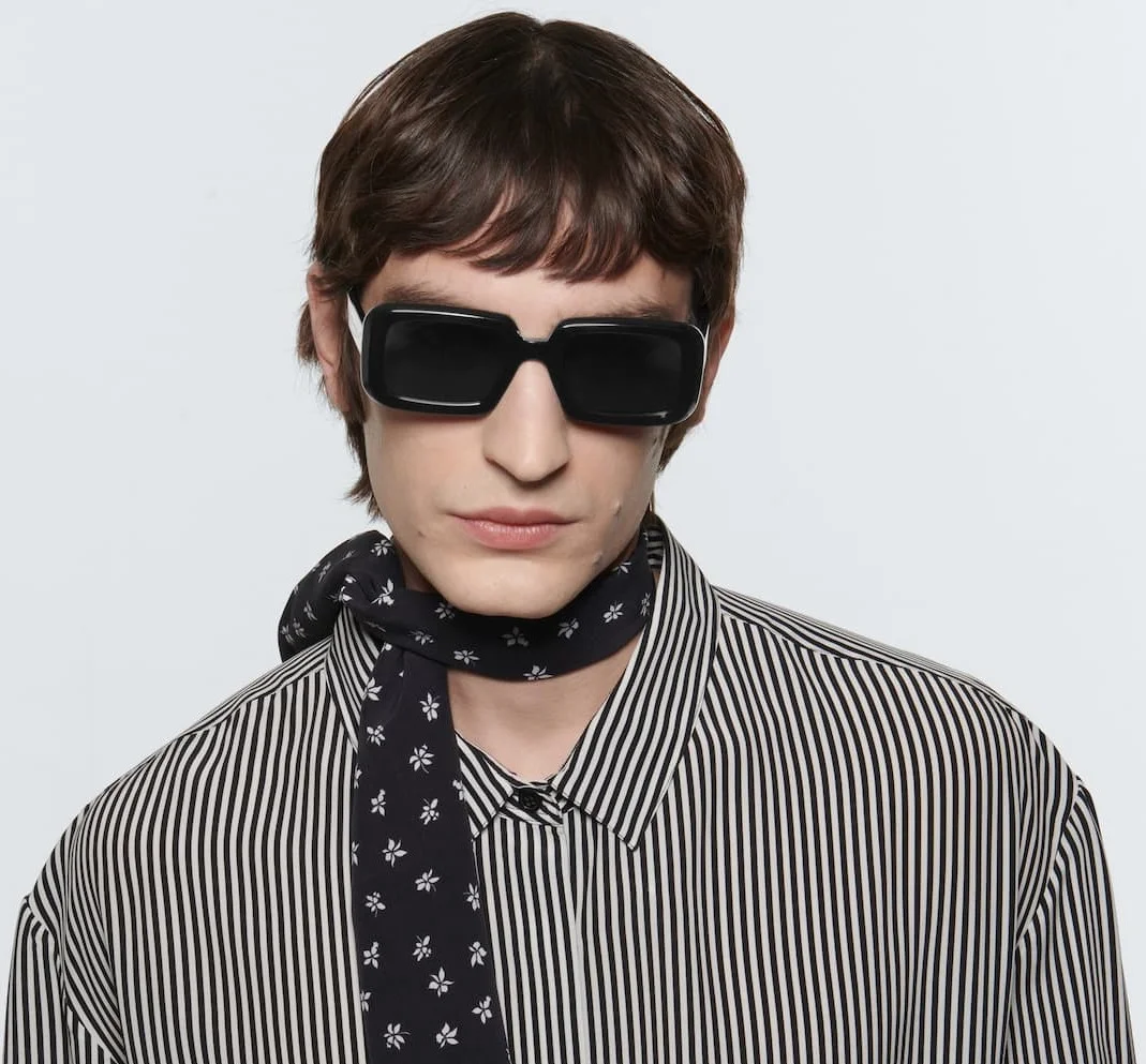 Lunettes de soleil Saint Laurent SL534 New Wave Sunrise rectangulaires unisexe vue 3