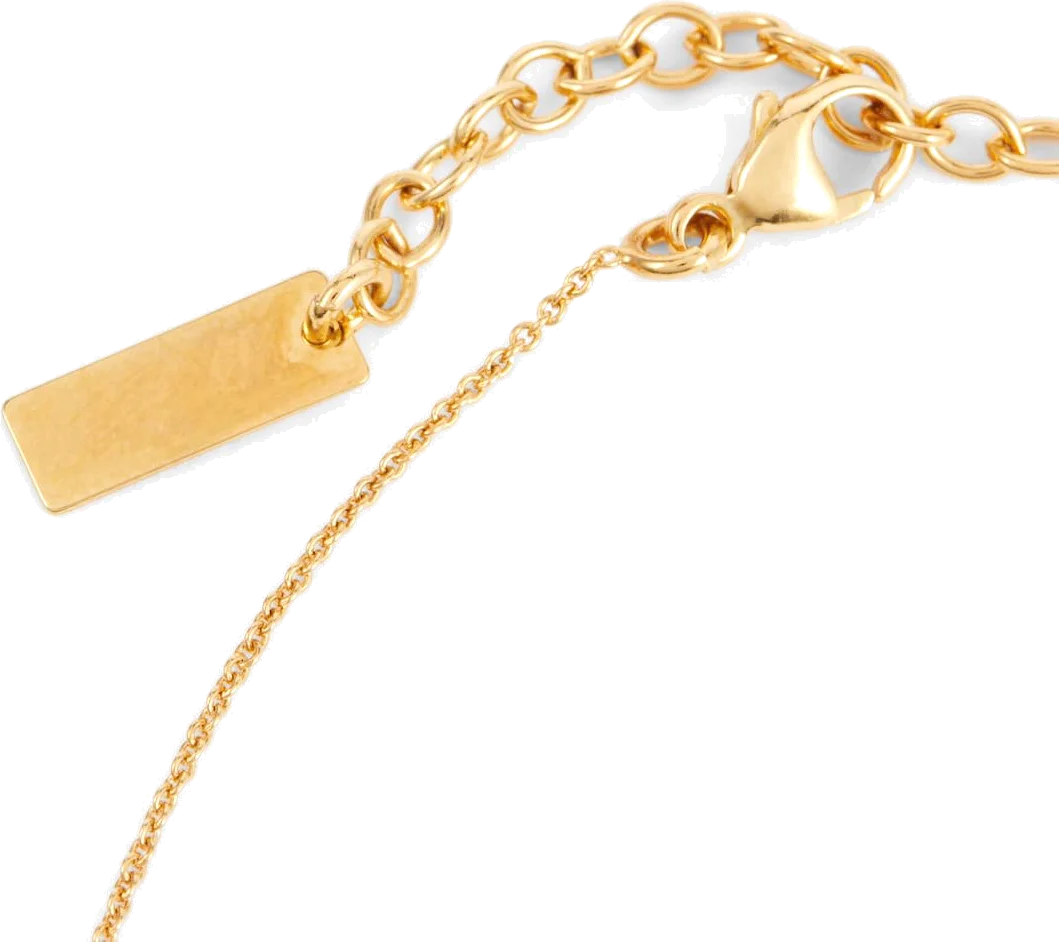 Collier Saint Laurent pour femme, référence 809459361, en laiton doré avec pendentif cœur vue 2