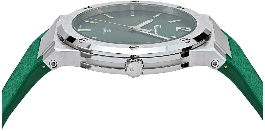 Montre Homme Salvatore Ferragamo SFDT00519 Cadran Vert Silicone et Silicone vue 2