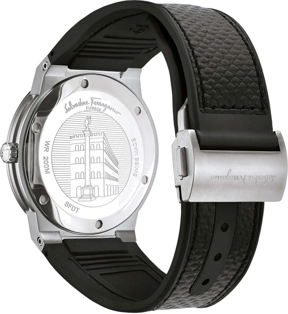 Montre Homme Salvatore Ferragamo SFDT00619 Acier et Silicone Noir vue 2