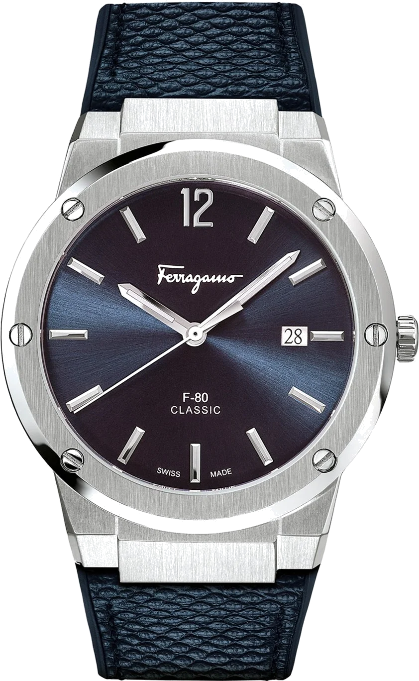 Montre Homme Salvatore Ferragamo SFDT00719, Boîtier Silicone et Bracelet Silicone Bleu