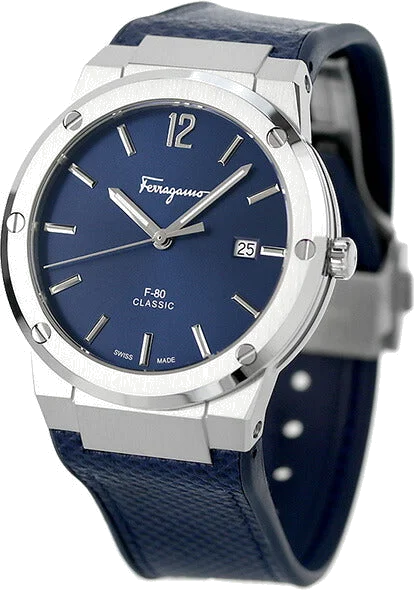 Montre Homme Salvatore Ferragamo SFDT00719, Boîtier Silicone et Bracelet Silicone Bleu vue 3