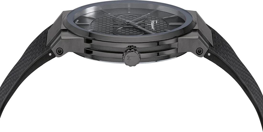 Montre Homme Salvatore Ferragamo SFHP00320, Boîtier Silicone, Cadran et Bracelet Silicone Noir vue 3