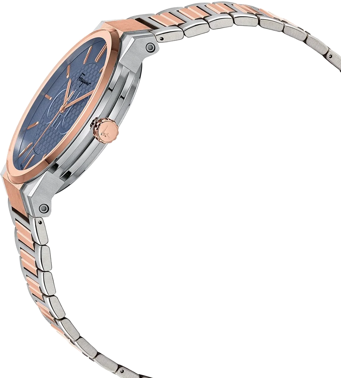 Montre Homme Salvatore Ferragamo SFHP00720 Acier Bicolore Cadran Bleu vue 3