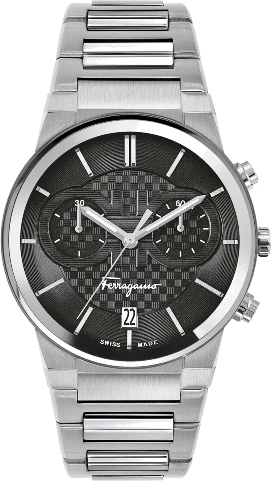 Chronographe Salvatore Ferragamo SFME00321 Homme en Acier, Cadran Noir