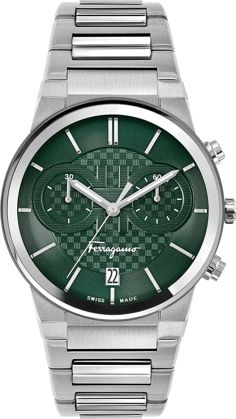 Salvatore Ferragamo SFME00421 Chronographe Homme Acier Cadran Vert
