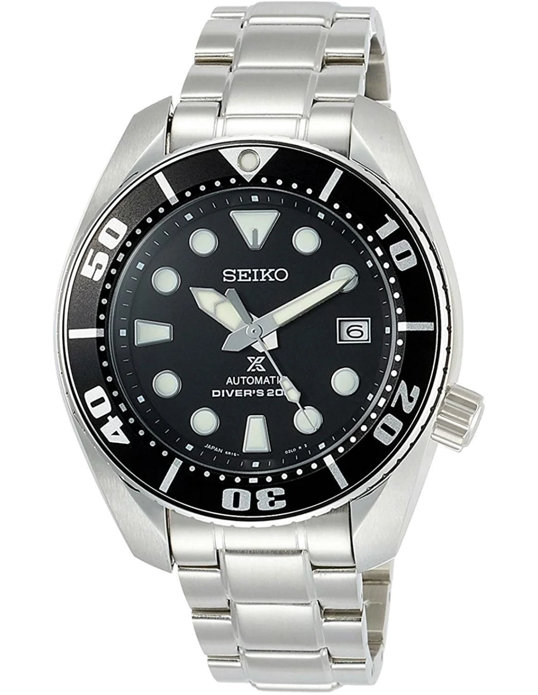 Montre Seiko Diver's Submariner SBDC031J1 Homme en acier, cadran noir