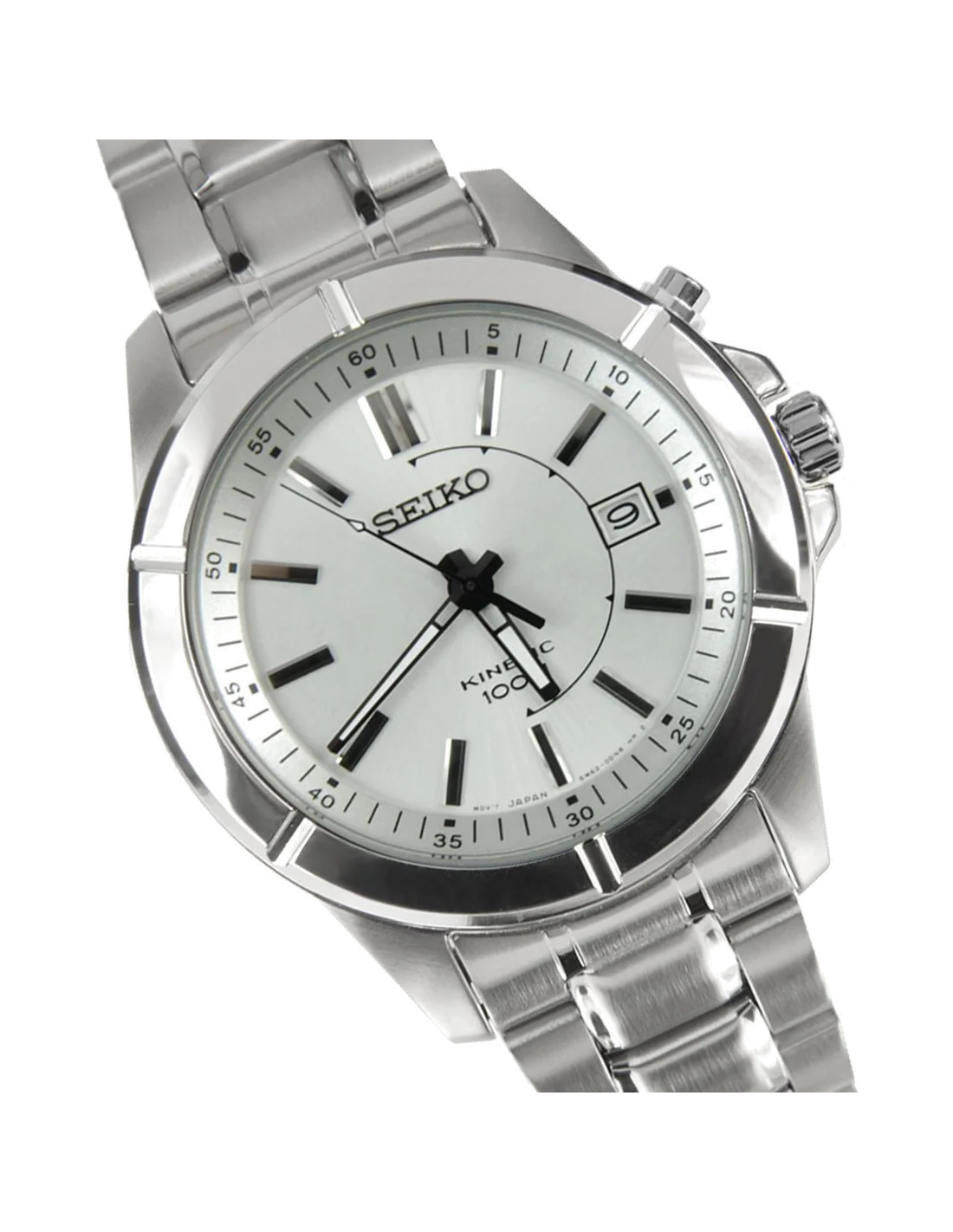 Montre Homme Seiko SKA535 en Acier Inoxydable Argent, Mouvement Kinetic vue 3